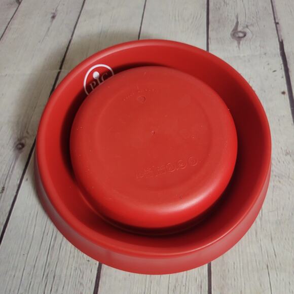 Pampered Chef Microwave Popcorn Red Silicone Collapsible Bowl NO LID - Picture 3 of 4